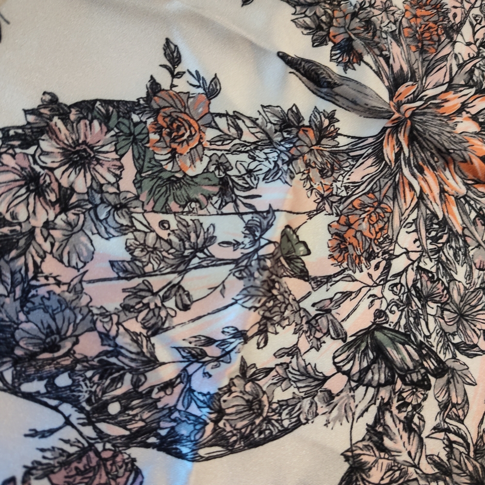 Christian Dior Silk Scarf Pink Butterfly Floral Around the World Italy NIB NWT - Picture 12 of 12